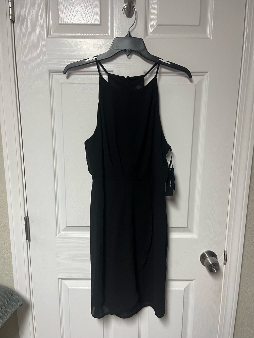 Lulu's Black Halter Midi Dress